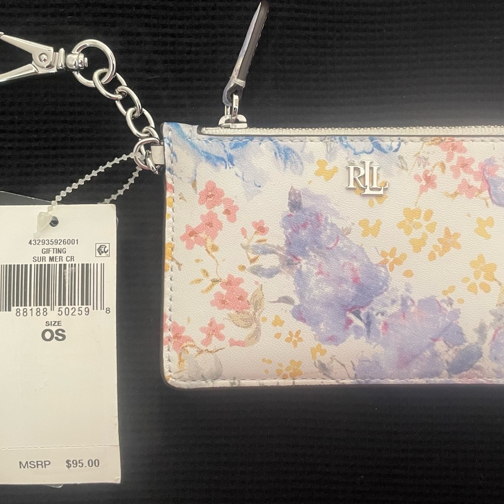 Ralph Lauren Floral Wallet - White, Pink, Purple NWT